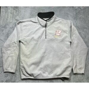 VTG Chase Authentic Rusty Wallace #2 1/4 Zip Pullover Mens XL Gray Nascar Racing